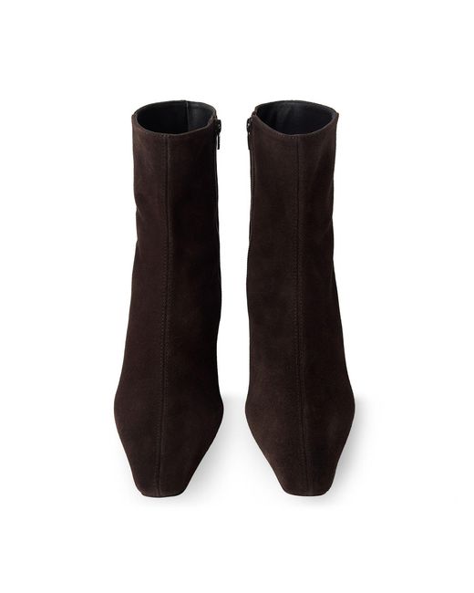 Whistles Black Kitten Heel Suede Ankle Boot