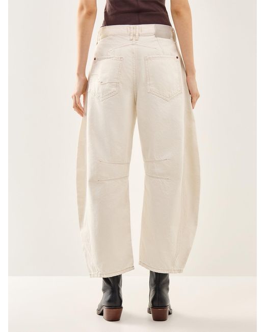 Free People Natural Good Luck Mid Rise Barrel Jeans
