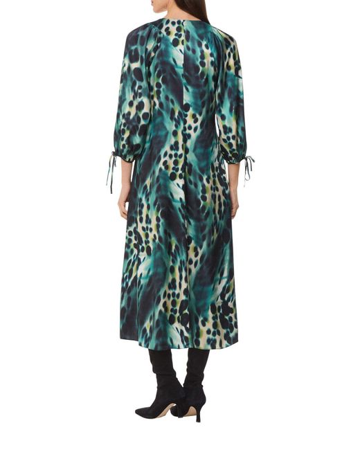 Whistles Green Women's Misty Leopard Print Dress