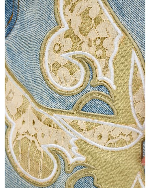 Ed Hardy Blue Antique Butterfly Baggy Jeans