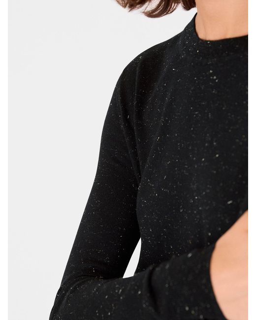 Whistles Black Annie Sparkle Crew Neck Jumper