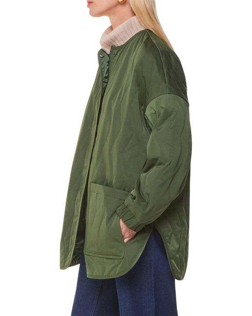 Whistles Green Women's Esther Quilted Coat