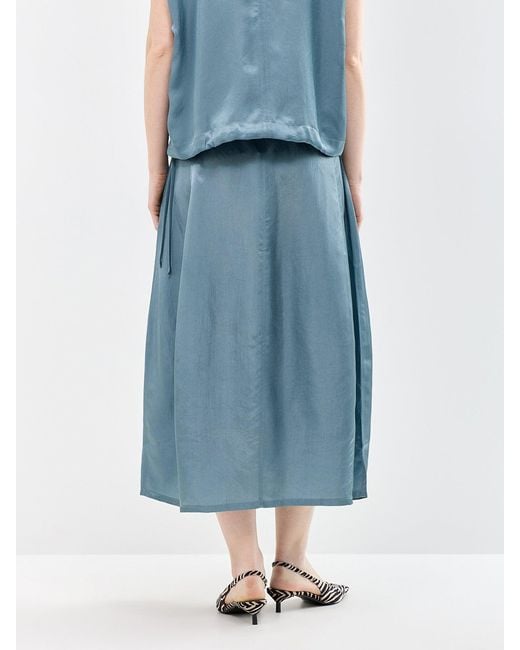 Eileen Fisher Blue Full Length Lantern Skirt