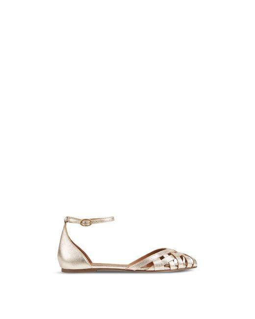 L.K.Bennett White Bianca Cage-Front Flat Sandals