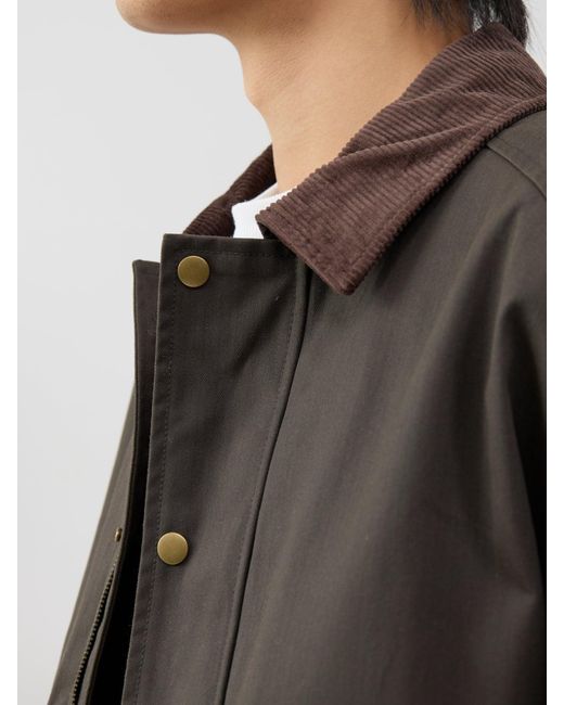 SELECTED Black Montana Waxed Jacket for men