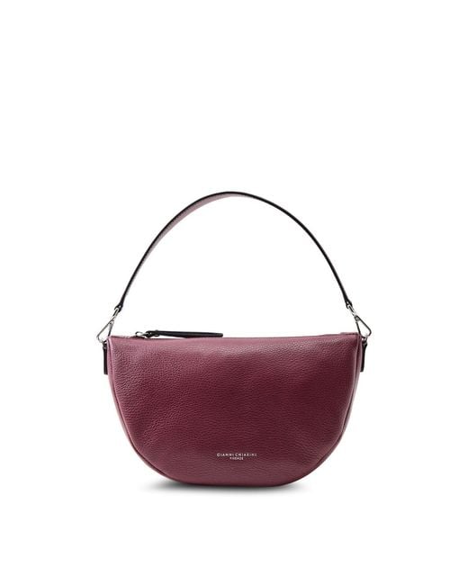 Gianni Chiarini Purple Cleo Small Shoulder Bag Burgundy