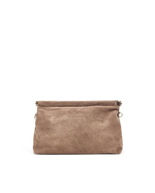 Marlon Brown Alexina Suede Clutch Bag