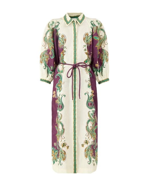 ALÉMAIS White Ruthie Shirt Dress, Linen