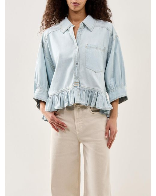 Free People Blue Bailey Shirt