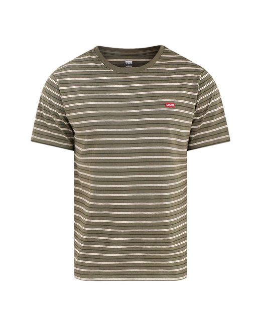 Levi's Gray Original Stripe T-Shirt for men