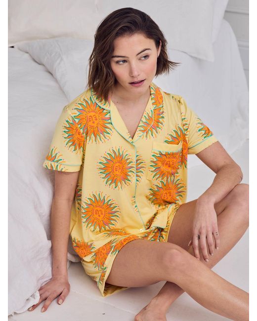Chelsea Peers Yellow Sun Short Pyjama Set