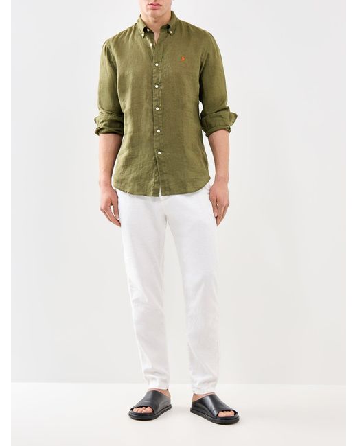 Polo Ralph Lauren Green Custom Fit Shirt for men