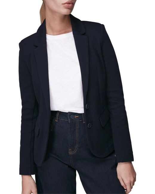 Whistles Blue Women's Slim Jersey Jacket