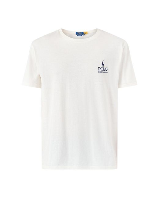 Polo Ralph Lauren White Logo T-Shirt Cream for men