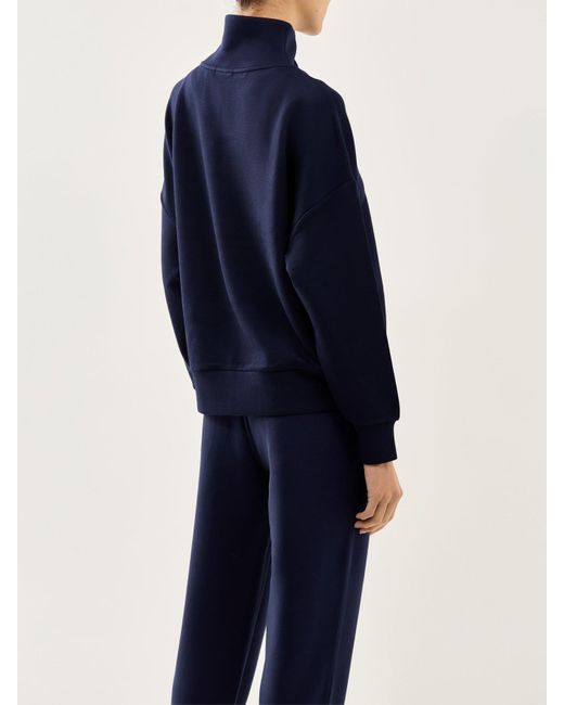 Varley Blue Hawley Half Zip Sweat