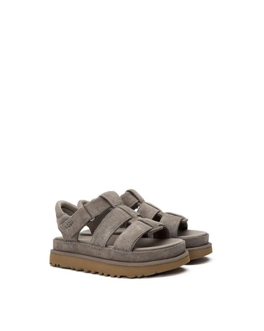 Ugg White Golden Star Strap Sandals Smoke