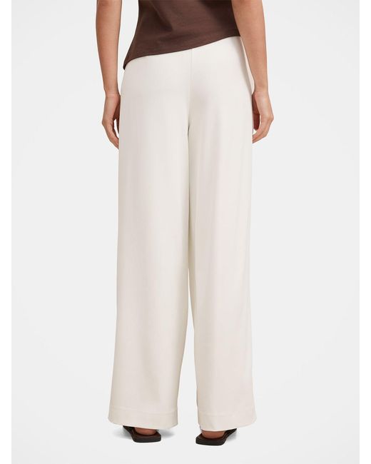 Forever New White Annabelle Pleated Wide Leg Trousers