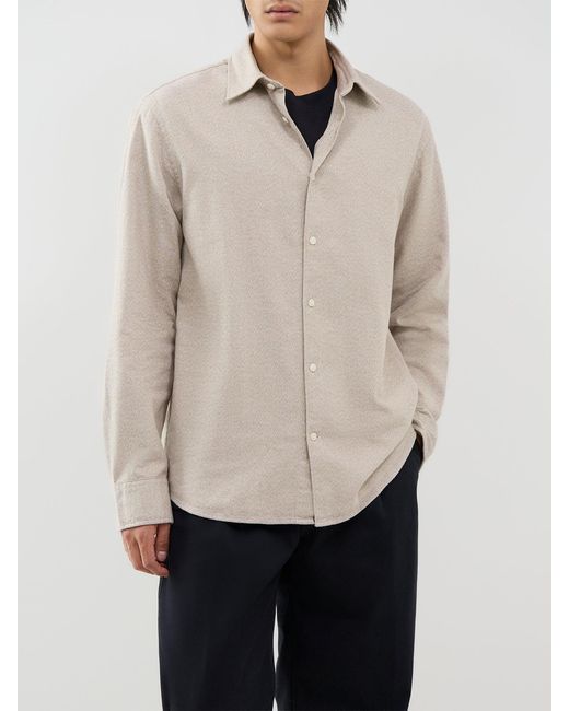 SELECTED White Organic Noah Brushed Twisted Shirt for men