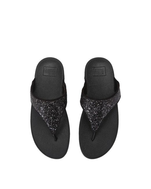 Fitflop White Women's Lulu Glitter Thongs