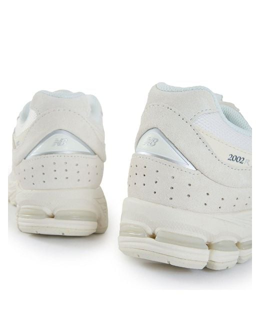 New Balance White 2002R Suede Trainers for men