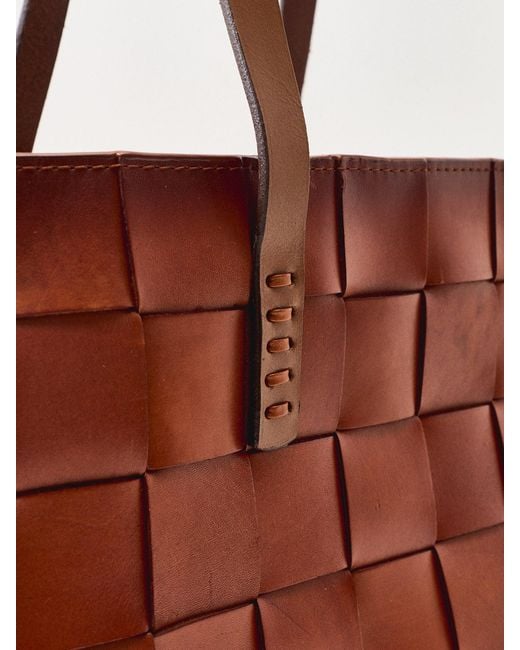Dragon Diffusion Brown Japan Suede Box Weave Basket Bag