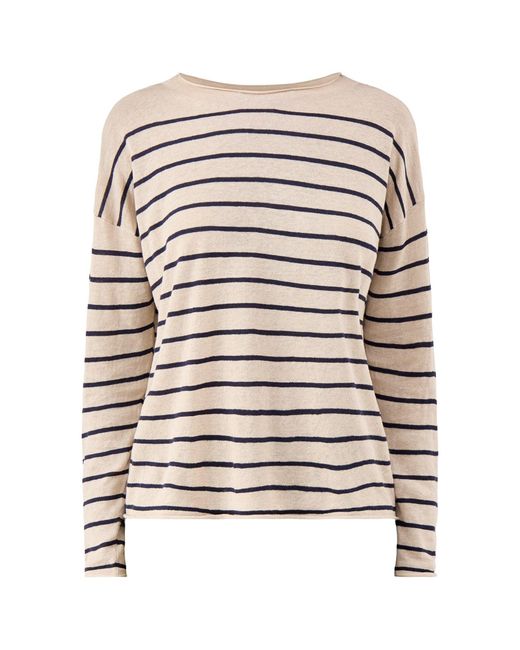 Eileen Fisher White Jewel Neck Sweater