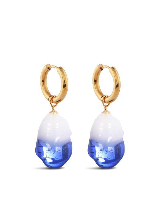 SANDRALEXANDRA Blue Women's Xs Glass Baroque Pearl Earrings