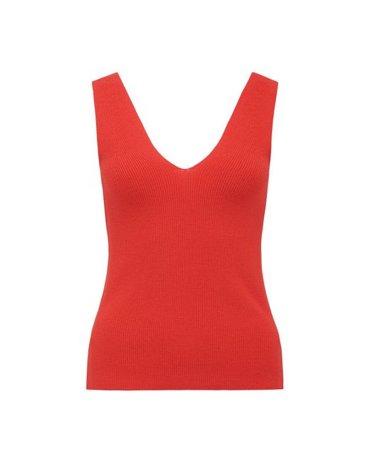Forever New Red Women's Amara Fashioning Detail Knit Tank Top