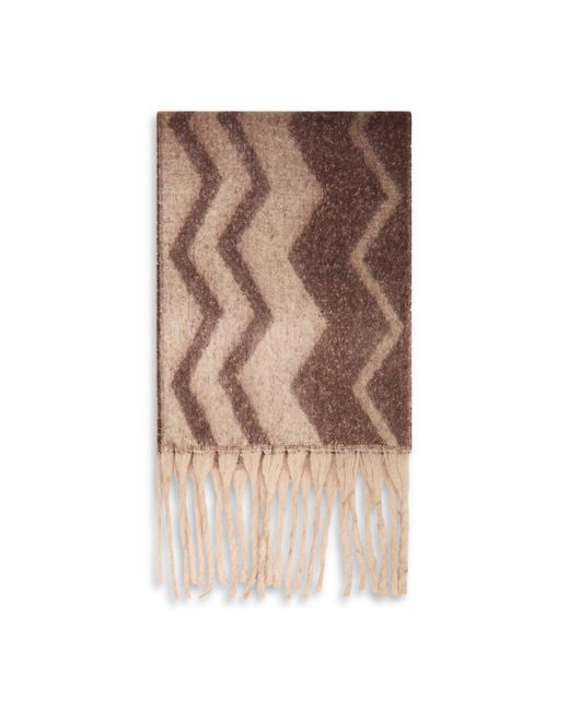 James Lakeland Brown Zig Zag Scarf
