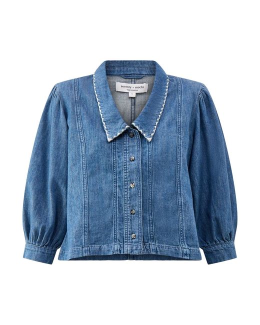 seventy + mochi Blue Talia Top