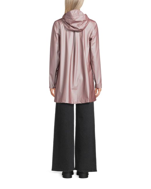 Rains Pink A Line Jacket