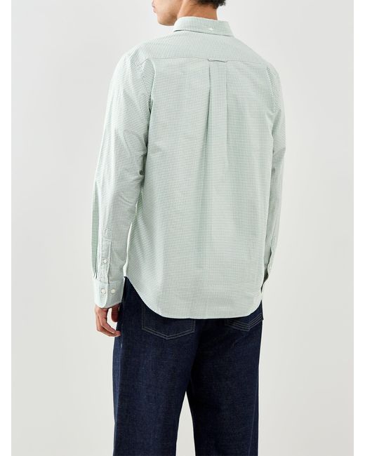 Gant Blue Classic Poplin Gingham Shirt for men
