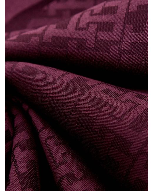 Tommy Hilfiger Red Monogram Scarf Burgundy