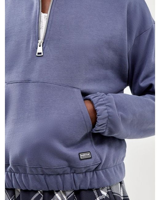 Barbour Blue Nova Half Zip Sweatshirt