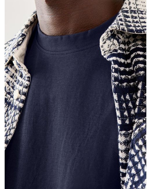 SELECTED Blue Loose Oscar Short Sleeves O Neck Tee for men