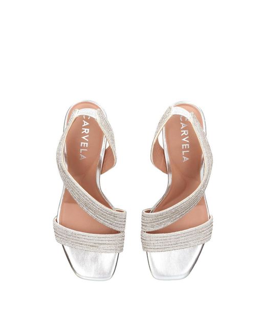 Carvela Kurt Geiger White Women's Gala Block Jewel 60