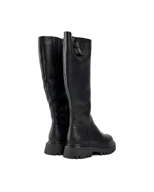 V.Gan Black Bram Vegan Knee-High Boots