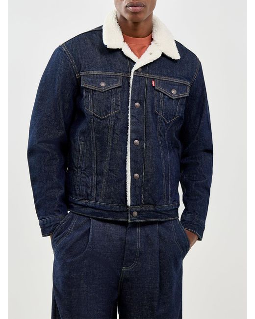 Levi's Blue Type 3 Sherpa Trucker Jacket for men