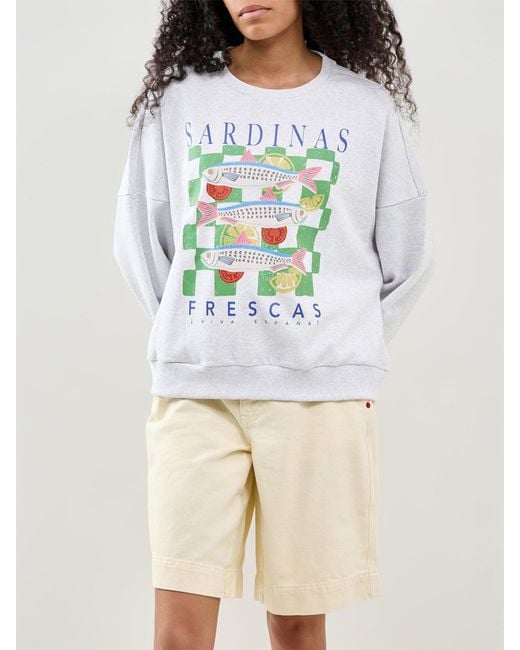 ONLY White Deborah Crew Neck Sweatshirt