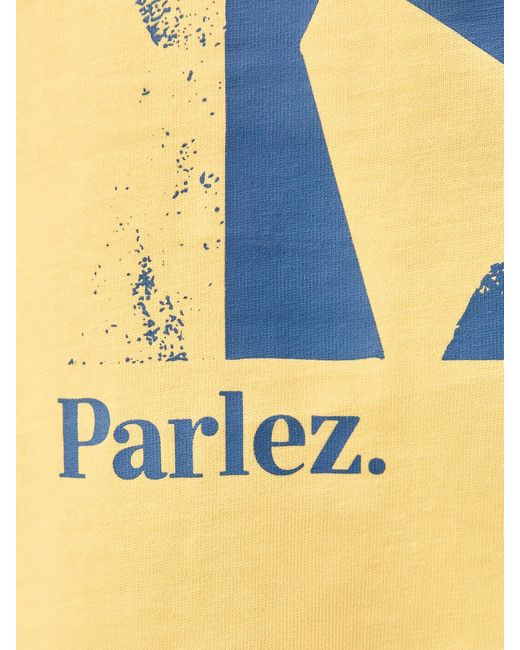 Parlez Yellow Sculpt Graphic T-Shirt for men