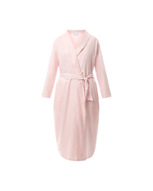 BREATHE Pink Herringbone Robe