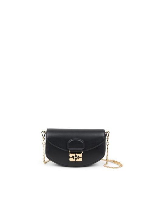 【関税＆送料込み】Ganni Apo G Small Wallet On Chain Ganni Apo-G Small Crossbody Leather Bag | Saks Fifth Avenue