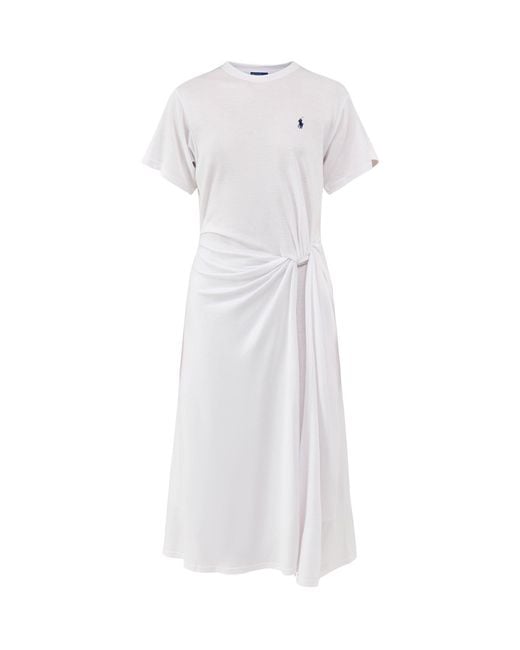 Polo Ralph Lauren White Midi T-Shirt Dress
