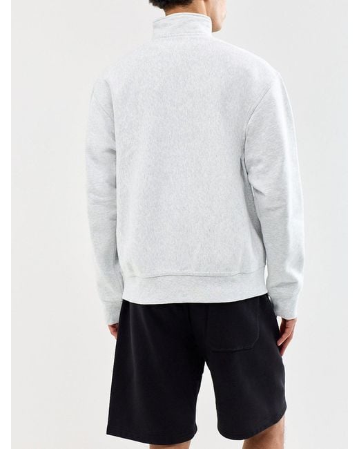 Carhartt White Half Zip American Script Sweatshirt for men