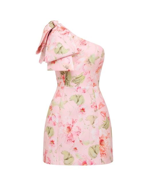 Forever New Pink Darcy Petite One Shoulder Mini Dress