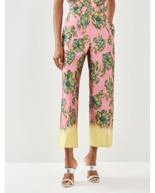 ALÉMAIS Multicolor Faye Tailored Trousers, Polyester