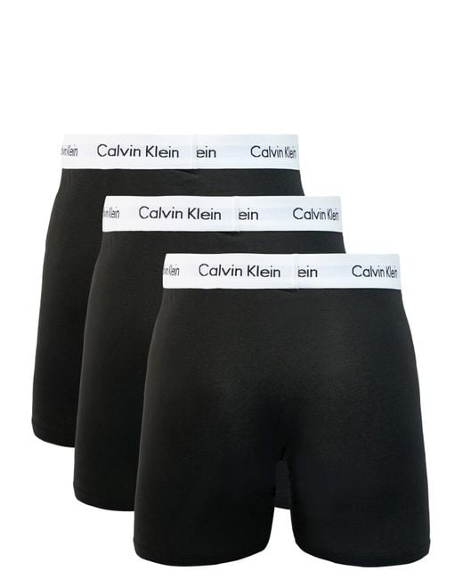 Calvin Klein Black Three Pack Boxer Briefs for men