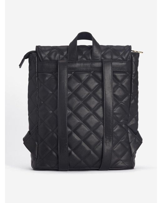 Barbour Black B.Intl Quilted Hoxton Backpack