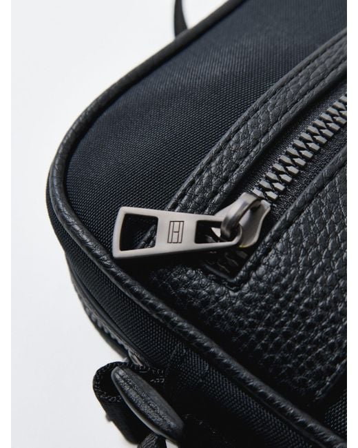 Tommy Hilfiger Black Repreve Mini Reporter Bag for men