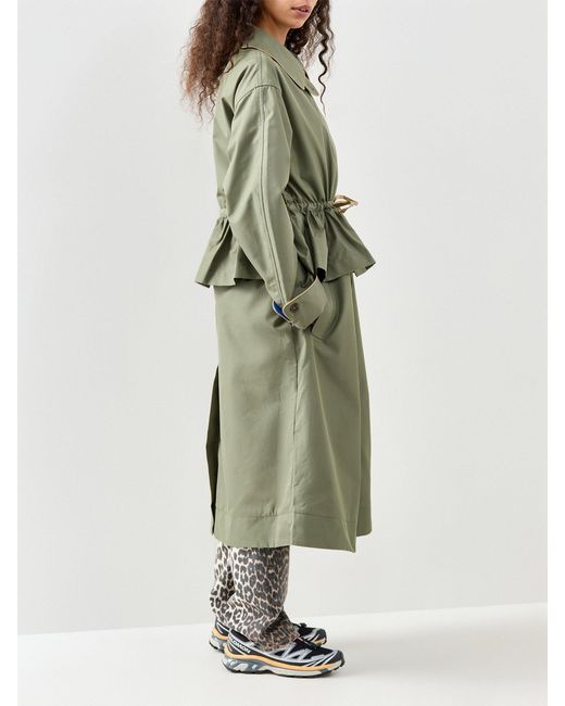 Damson Madder Green Myrtle Trench Coat